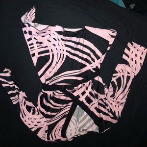 brand: Double Take, size: Medium, colors: pink and black strips